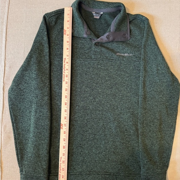 Eddie Bauer Fleece Green Pullover Sweater - Picture 4 of 7